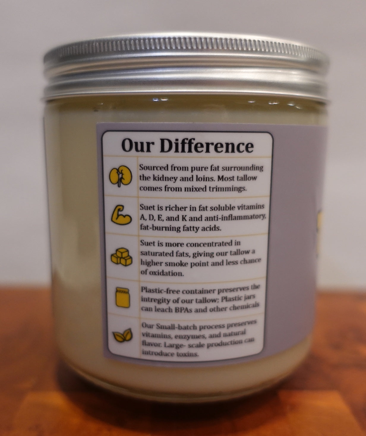 16oz Jar of Beef Tallow